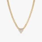 Diamond Puffer Heart Cuban Chain