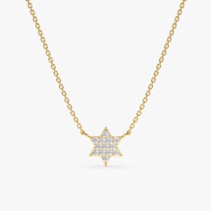 Diamond Star of David Necklace