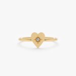 Diamond Starburst Heart Ring