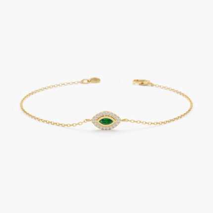 Emerald Diamond Eye Bracelet