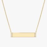 Engravable Gold Plate Diamond Necklace