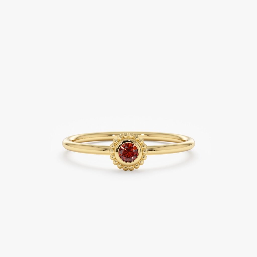 Garnet Art Deco Ring
