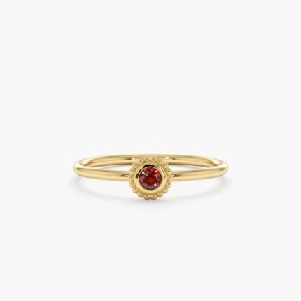 Garnet Art Deco Ring
