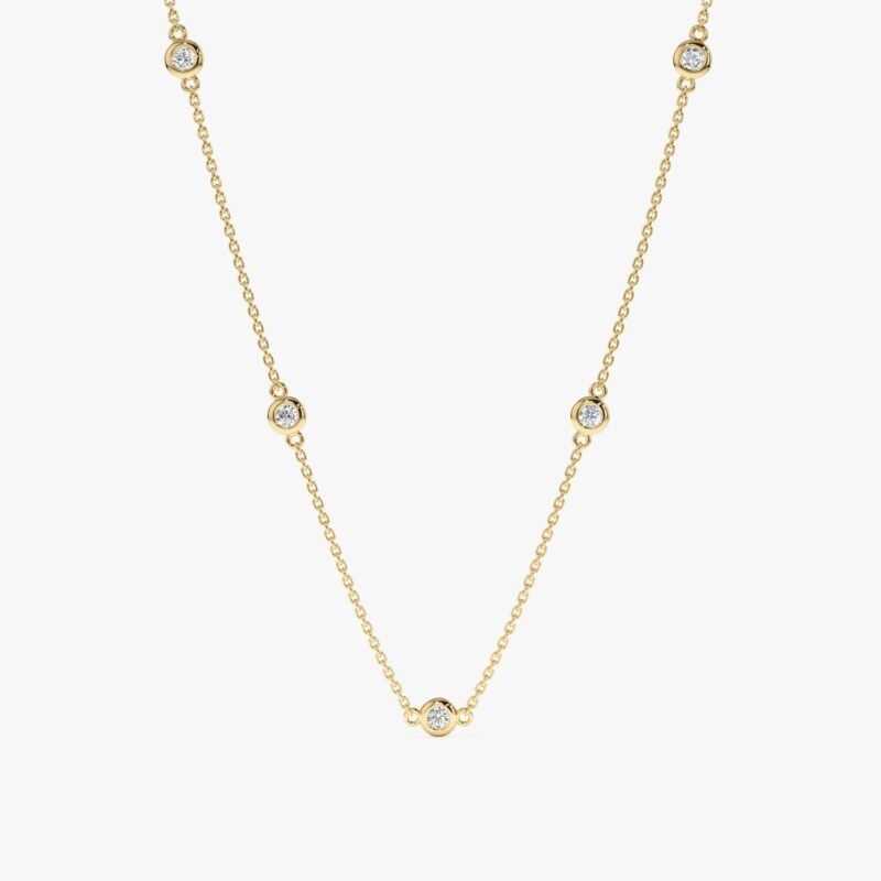 Gold Diamond By The Yard Necklace