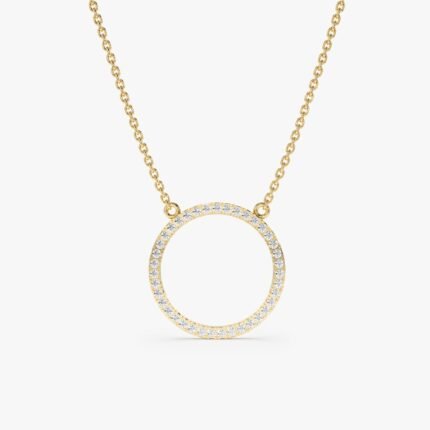 Large Circle Of Life Diamond Necklace