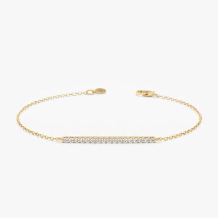 Long Diamond Bar Bracelet