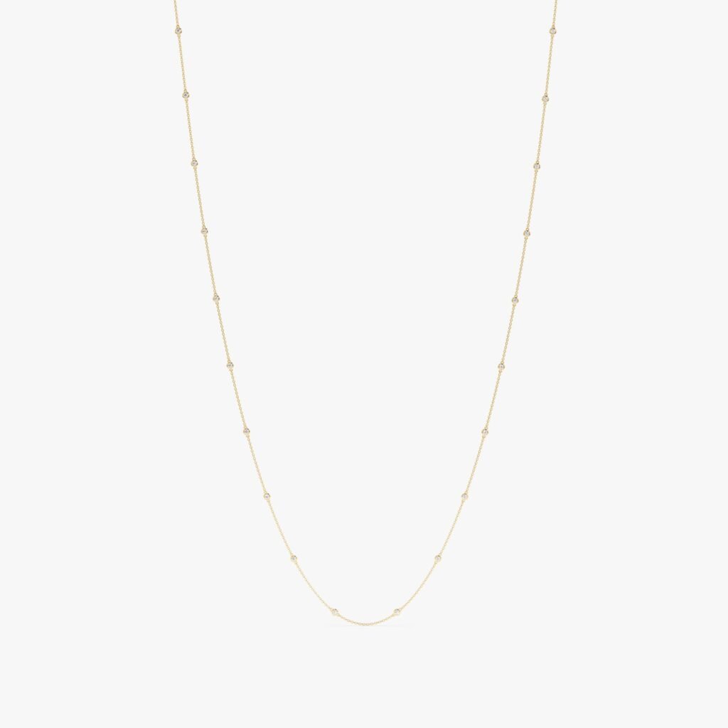 Long Diamond By The Yard Necklace