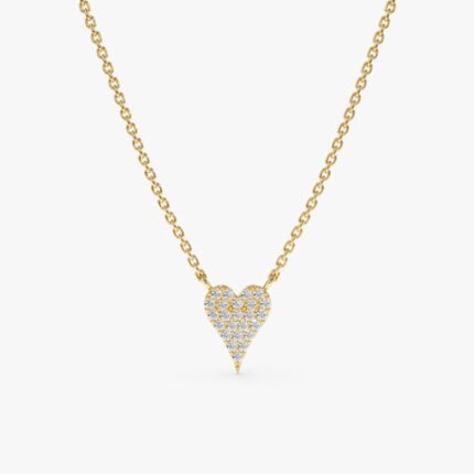 Long Diamond Heart Necklace