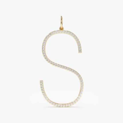 Long Initial Diamond Charm