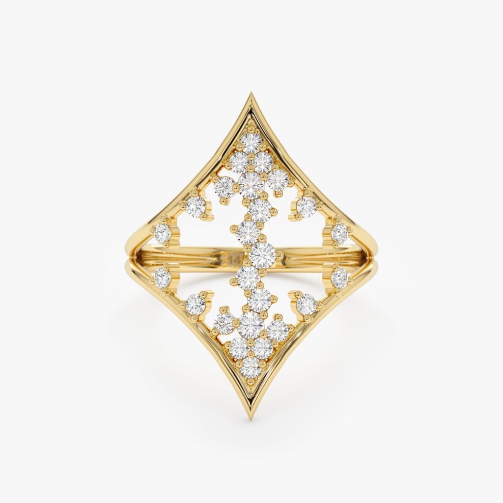 Lozenge Shape Diamond Ring