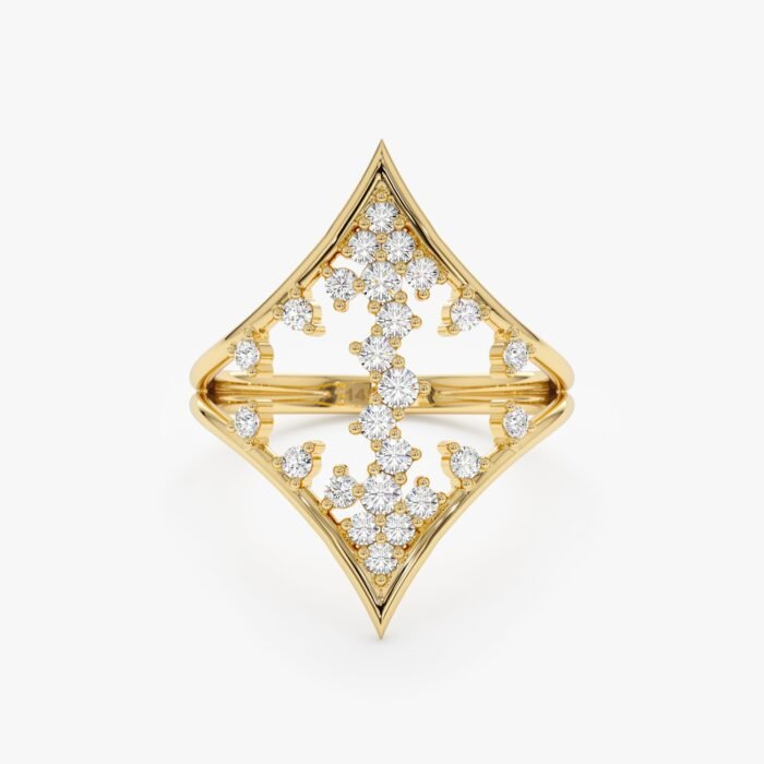 Lozenge Shape Diamond Ring