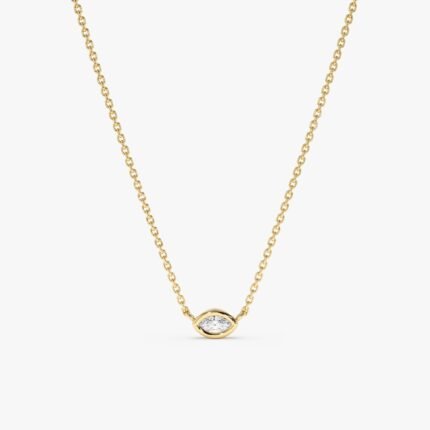 Marquise Diamond Eye Necklace