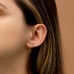 Marquise Emerald Charm Huggies