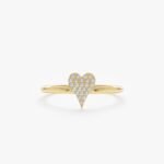 Micro Pave Diamond Heart Ring