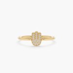 Mini Diamond Hamsa Ring
