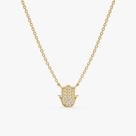  Diamond Hamsa Necklace