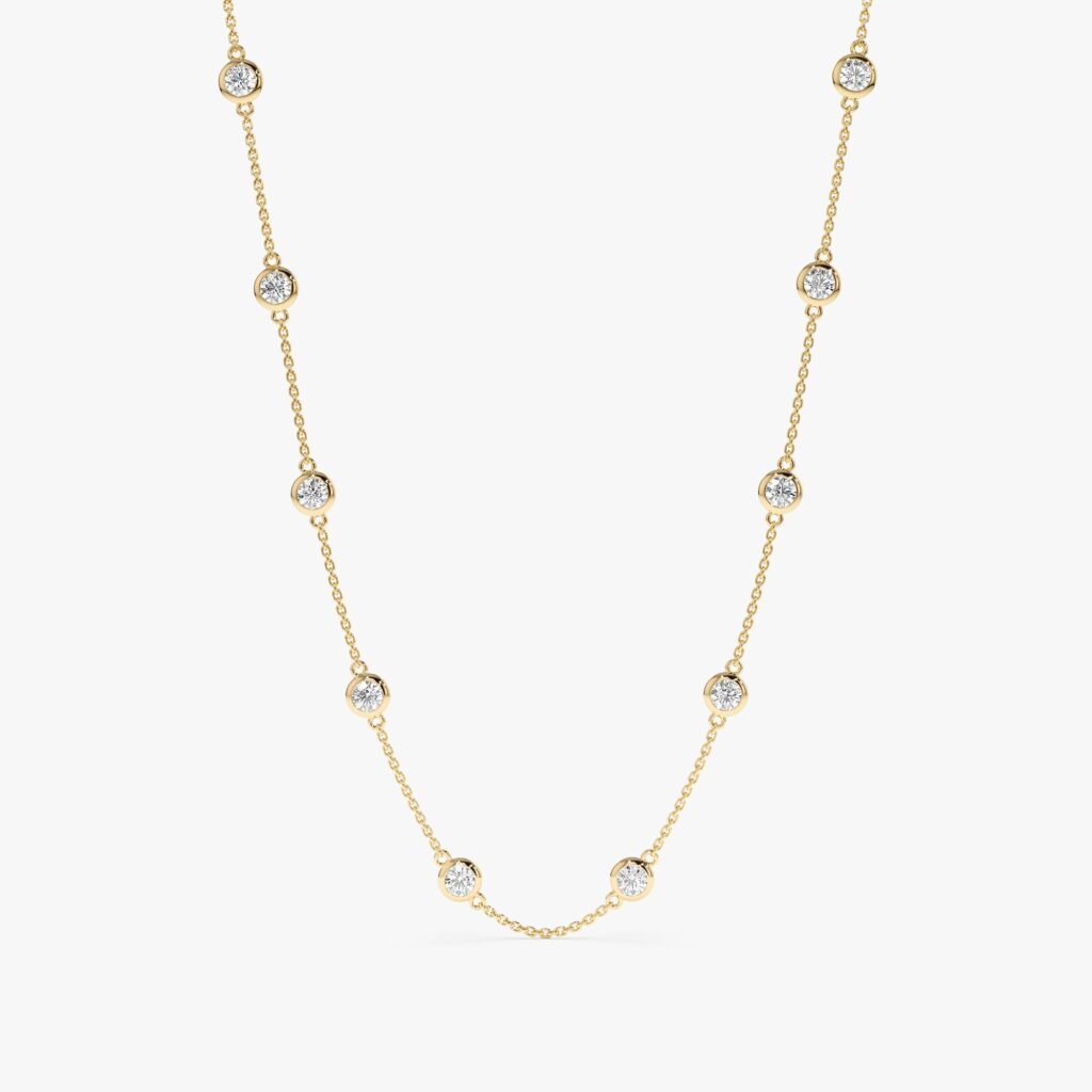 Multi Diamond By The Yard Necklace