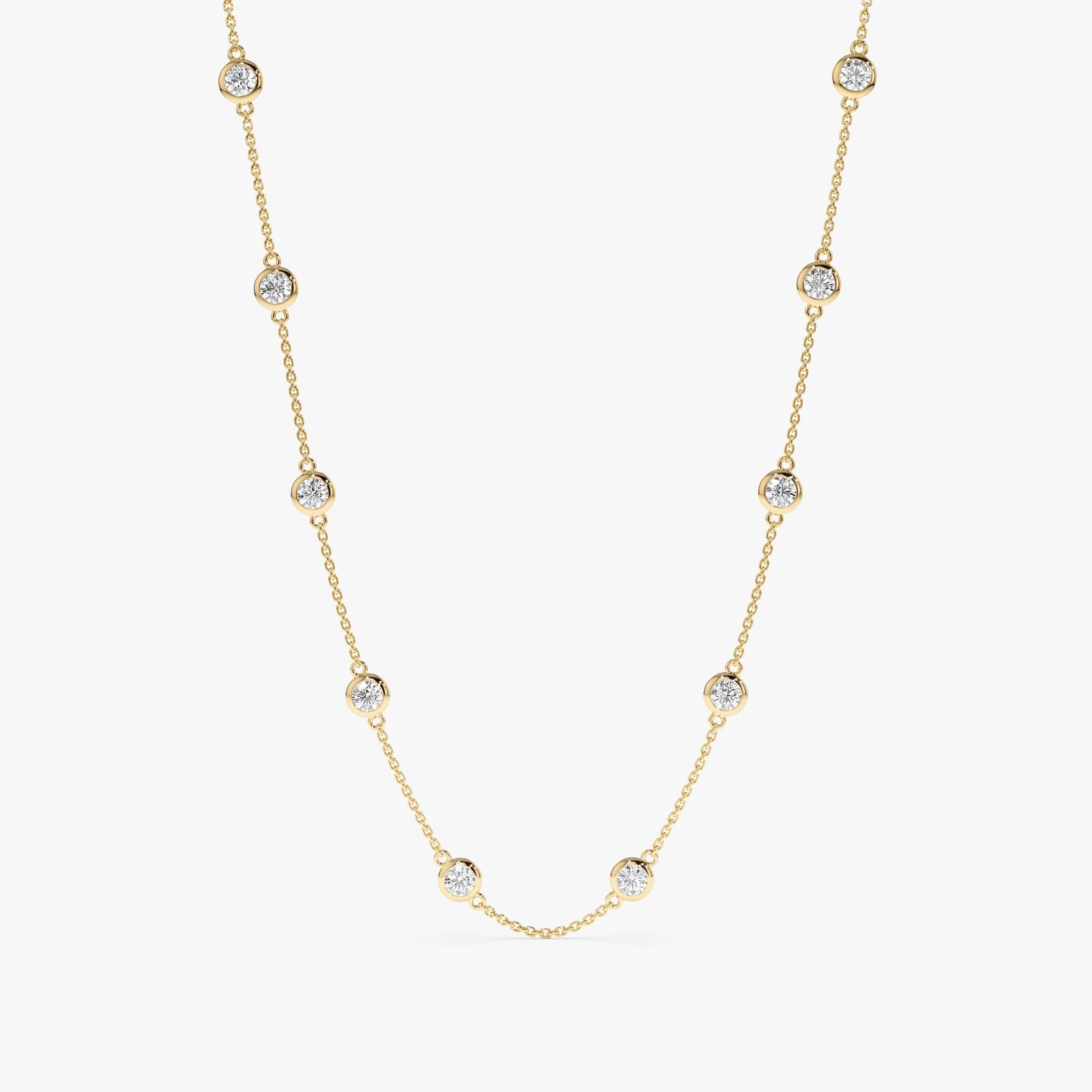 Multi Diamond By The Yard Necklace, Acacia Multi Diamond By The Yard Necklace