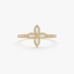Natural Diamond Clover Ring