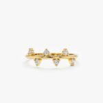 Natural Diamond Zigzag Ring