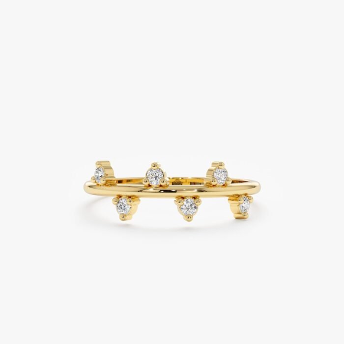 Natural Diamond Zigzag Ring