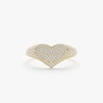 Natural Diamonds Heart Signet Ring
