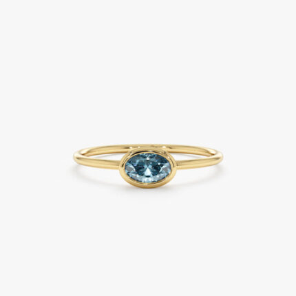Oval Blue Topaz Ring