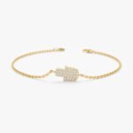 Pave Diamond Hamsa Hand Bracelet