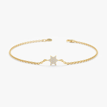 Pave Diamond Star Of David Bracelet