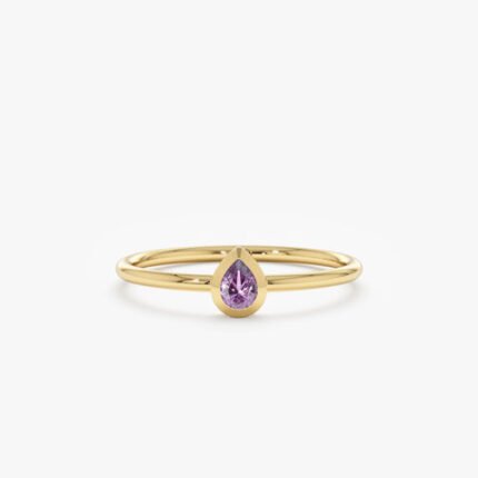 Pear Cut Amethyst Ring