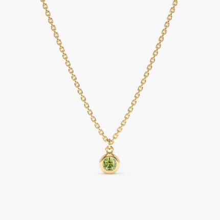 Peridot Charm Necklace
