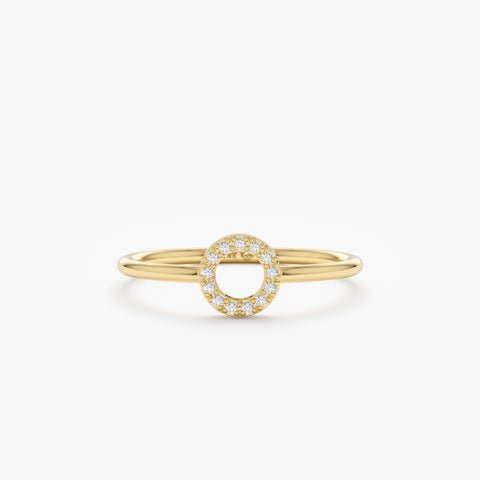 Petite Diamond Circle Ring