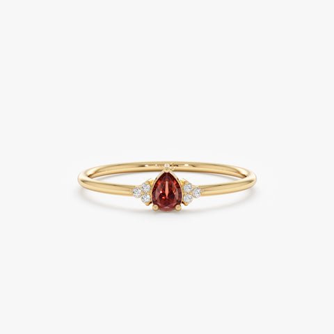Petite Garnet Engagement Ring
