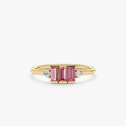 Pink Sapphire Engagement Ring