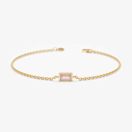 Rose Quartz Birthstone Bracelet
