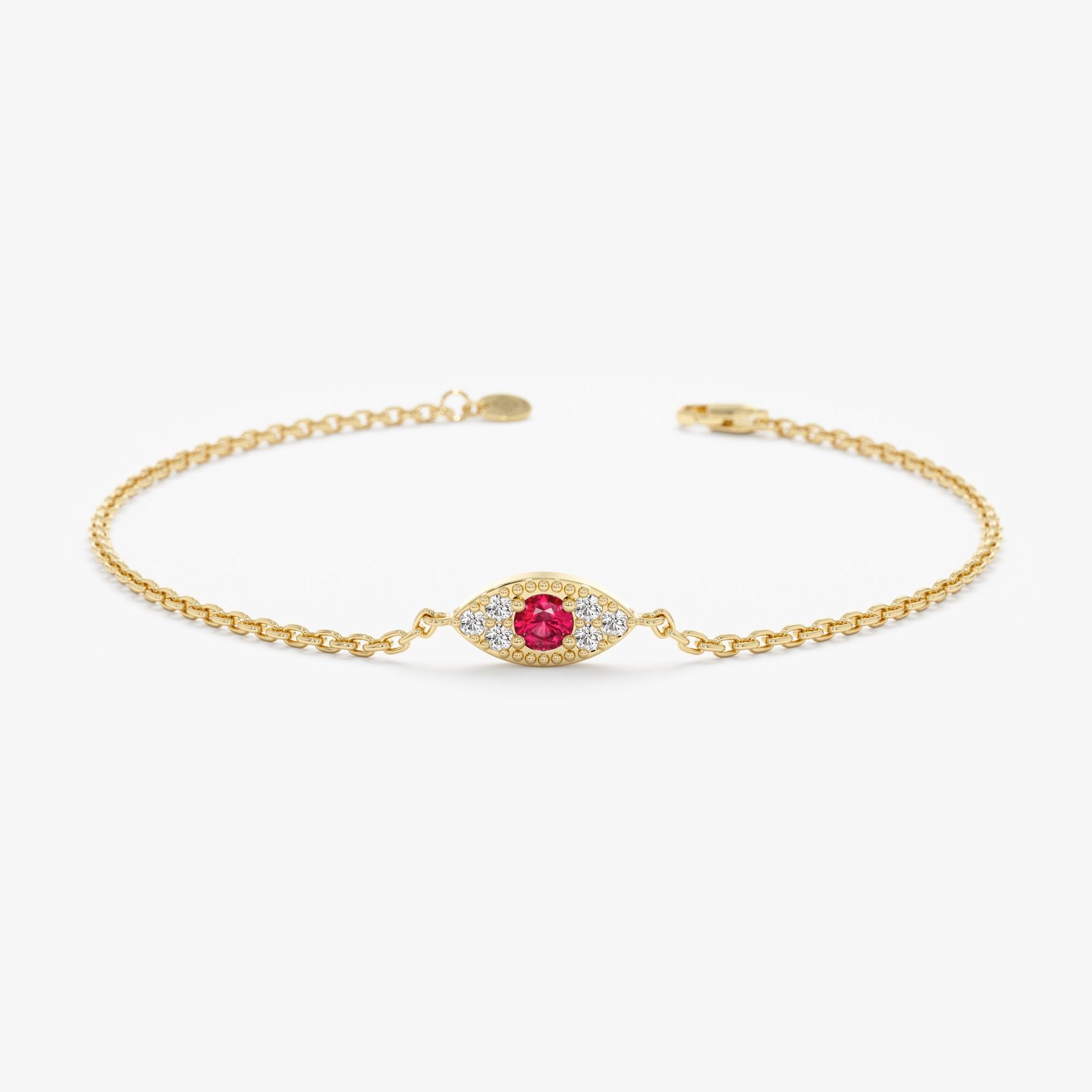 Ruby Eye Diamond Bracelet, Margaret Ruby Eye Diamond Bracelet