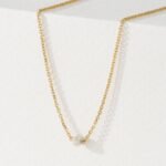 Salt and Pepper Diamond Bead Necklace
