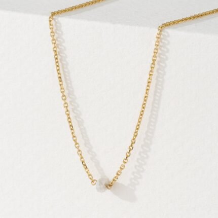 Salt and Pepper Diamond Bead Necklace