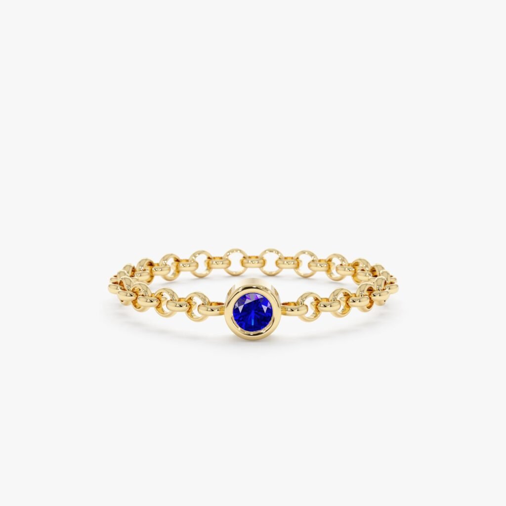 Sapphire Chain Ring