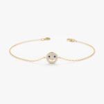 Sapphire Diamond Happy Face Bracelet