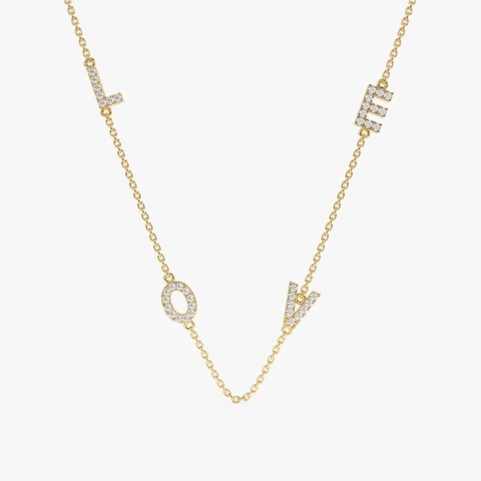 Sideways Love Diamond Necklace
