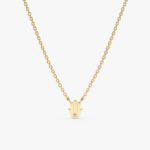 Single Diamond Hamsa Necklace