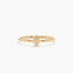 Single Diamond Hamsa Ring
