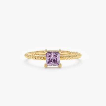 Square Amethyst Ring
