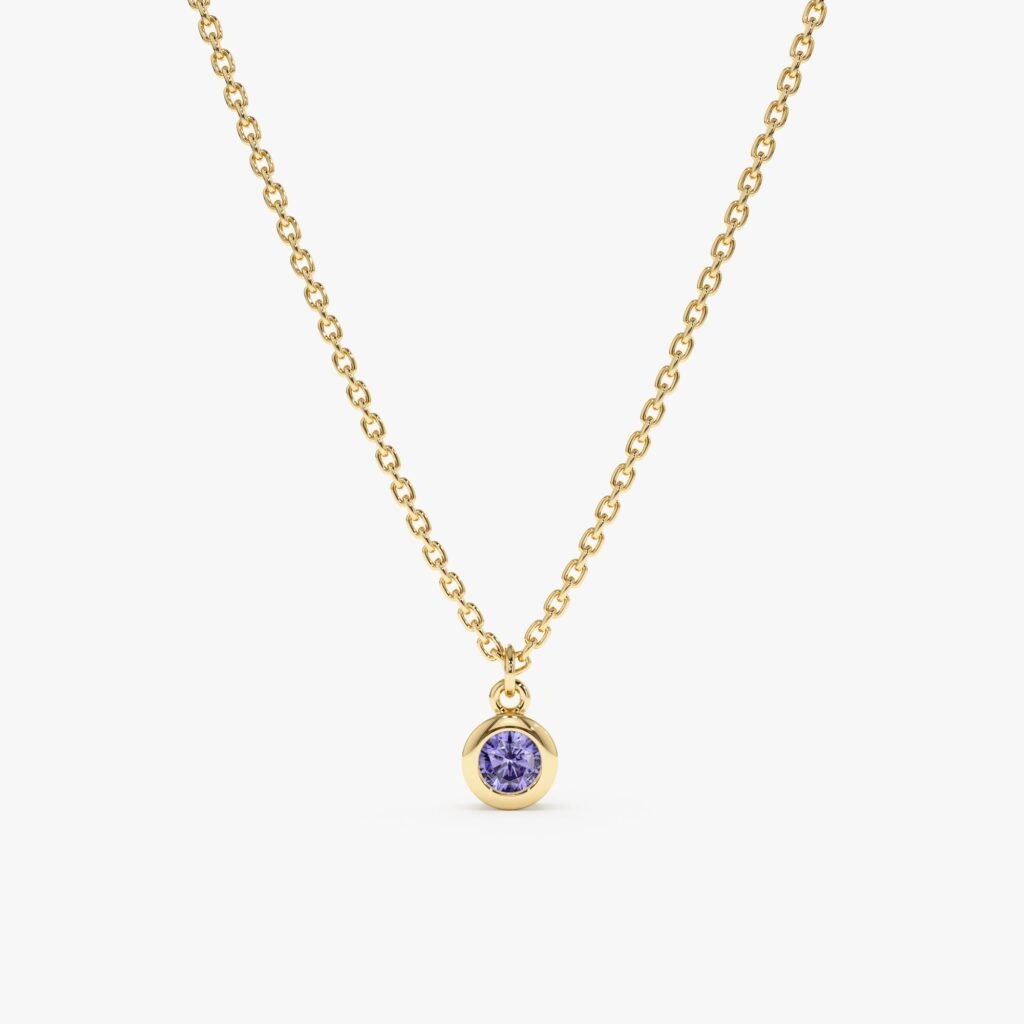 Tanzanite Charm Necklace