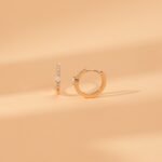 Thin Pear-Cut Diamond Hoops