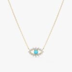 Turquoise Eye Diamond Necklace