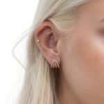 Natural Diamond Arrow Cage Huggies - Image 5