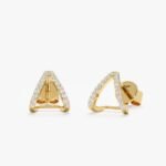 Natural Diamond Arrow Huggie Studs