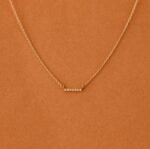Natural Diamond Bar Necklace - Image 5